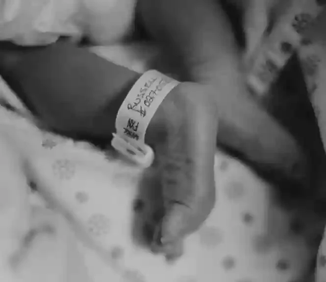 Hospital ID Bracelet and Birth Details