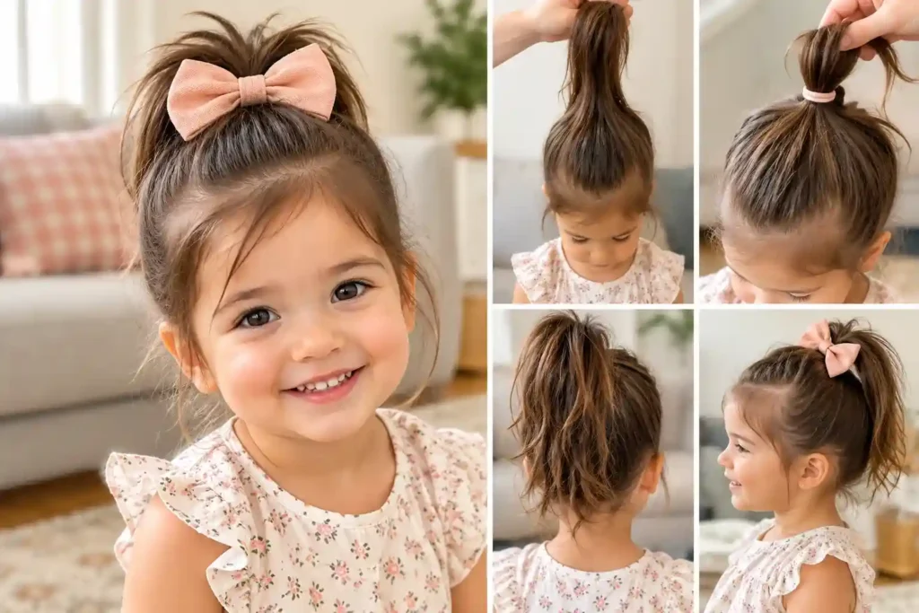 Adorable High Ponytail Bow Tutorial