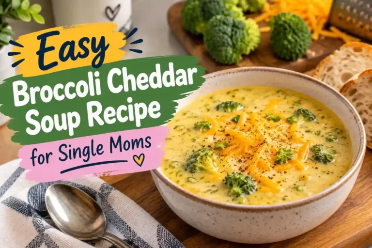 Easy Broccoli Cheddar Soup Recipe for Single Moms