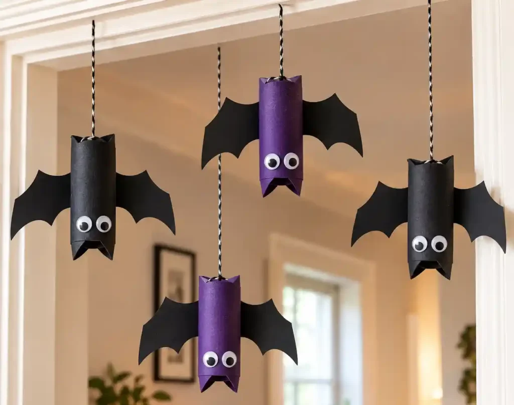 Hanging Toilet-Paper-Roll Bat Display
