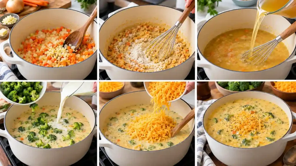 How to Make Broccoli Cheddar Soup