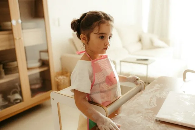 Kid Making a Simple Snack or Meal