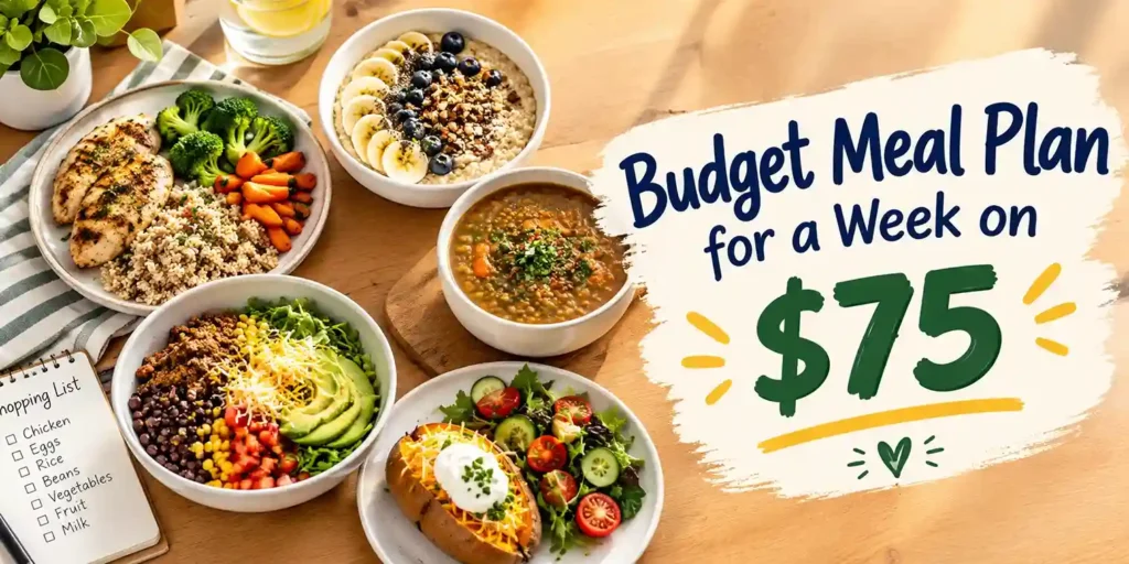 Budget Meal Plan for a Week on $75